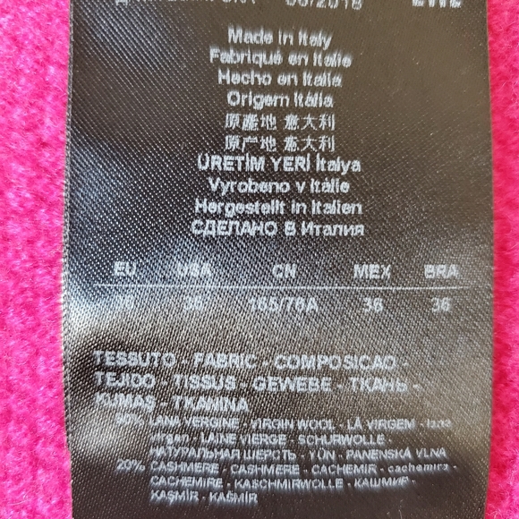 Giorgio Armani Pink Wool Cashmere Long Sleeve Sweater Women's Size XS/Small - Picture 10 of 10